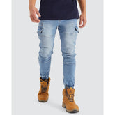 NXP.WRK - Dozer Slim Fit Jogger Pant - Mid Blue | NPWJJ002-MIDB